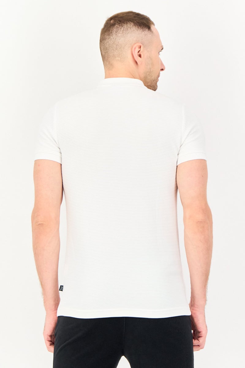 PUMA Men Slim Fit Short Sleeve Outdoor Polo Shirt, White - Image 3