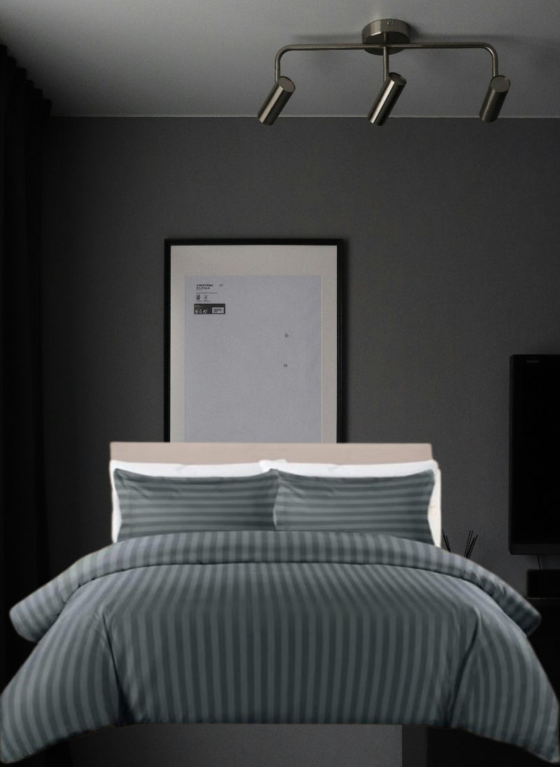 REDTOMMY Single Size 4-Piece Duvet Cover Bedding Set – Duvet Cover(150x200cm), Fitted Sheet(120x200+20cm) & 2 Pillowcases(53x75cm),color - Dark Grey - Image 1