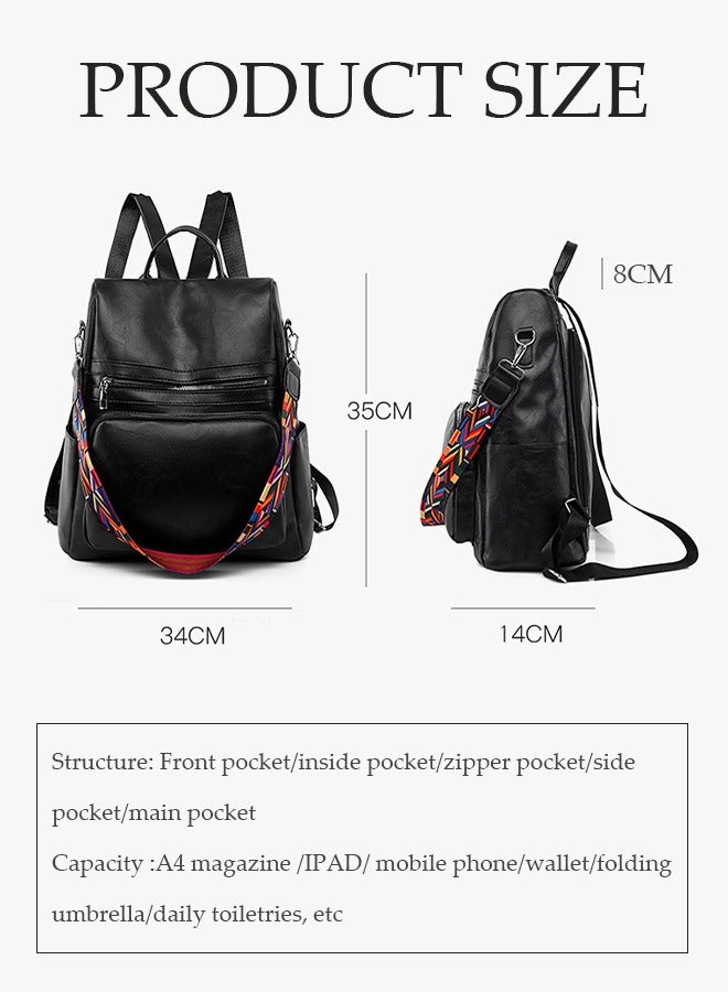 DUNISO Pu Backpack Vintage Rucksack Laptop Bag Water Resistant Roll Top College Bookbag Comfortable Lightweight Travel Hiking/picnic - Image 5