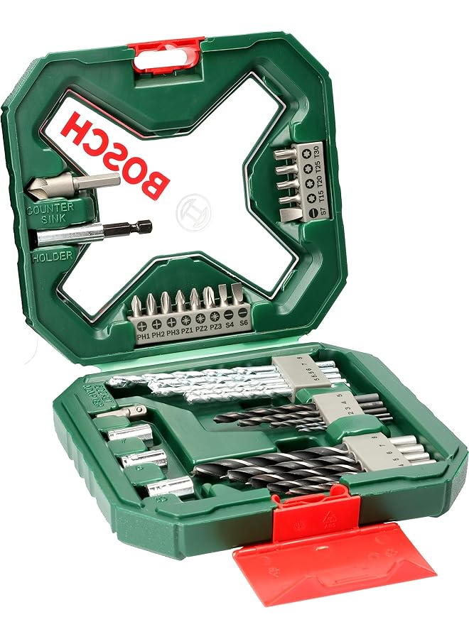BOSCH 34 Piece X Line Classic Drill Bit And Screwdriver Bit Set For Most Common Screw Types - Image 1