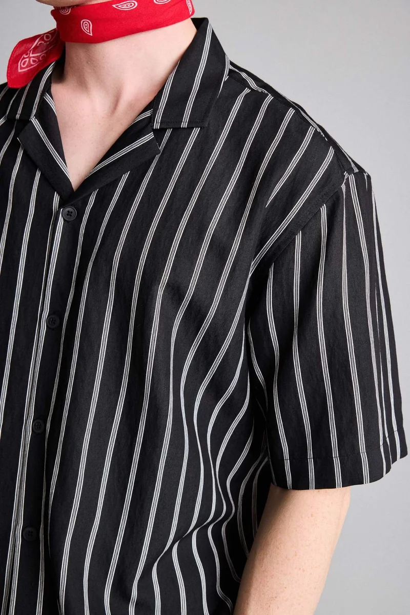 Defacto  Boxy Fit Short Sleeve Shirt for Men | Best Price UAE
