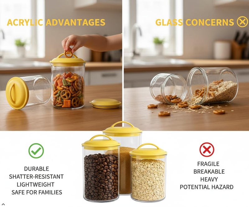 Reston Lloyd Food Storage Containers, BPA Free Airtight Canisters for Cereal, Pasta, Sugar, Coffee, Flour, Cookies, Loose Tea, for Kitchen Organization, Set of 3 by Reston Lloyd, Indigo - Image 3