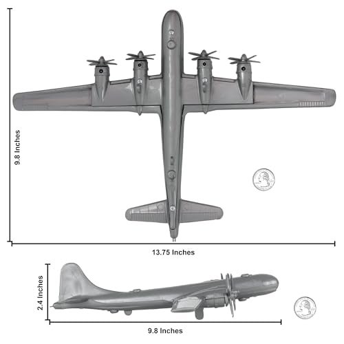Tim Mee Toy TimMee WW2 B29 Superfortress Bomber Plane SilverGray Plastic Army Men Aircraft - Image 5