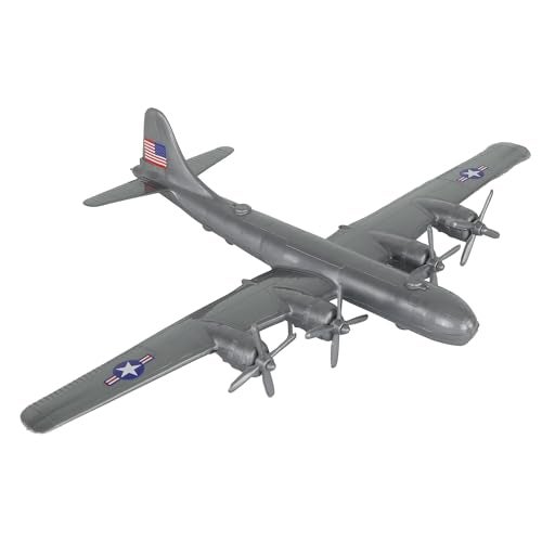 Tim Mee Toy TimMee WW2 B29 Superfortress Bomber Plane SilverGray Plastic Army Men Aircraft - Image 1