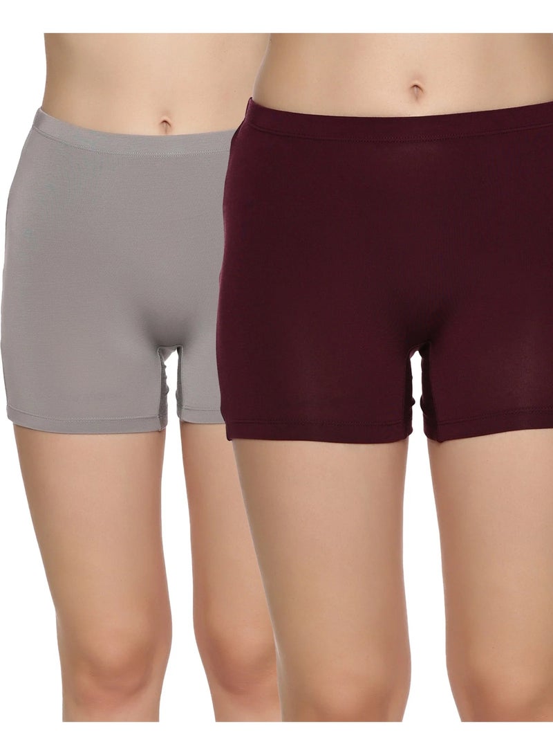 Teens Lifestyle Modal Boy Short Panty with High Coverage - Assorted Colours (Pack of 2) - Image 1