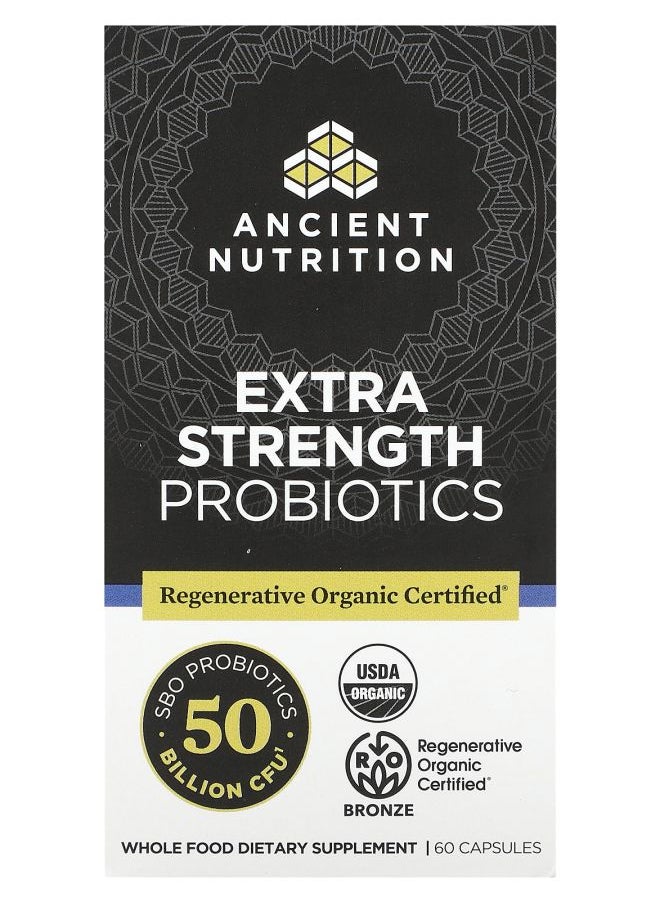 Ancient Nutrition - Extra Strength Probiotics 25 Billion CFU 60 Capsules - Image 1