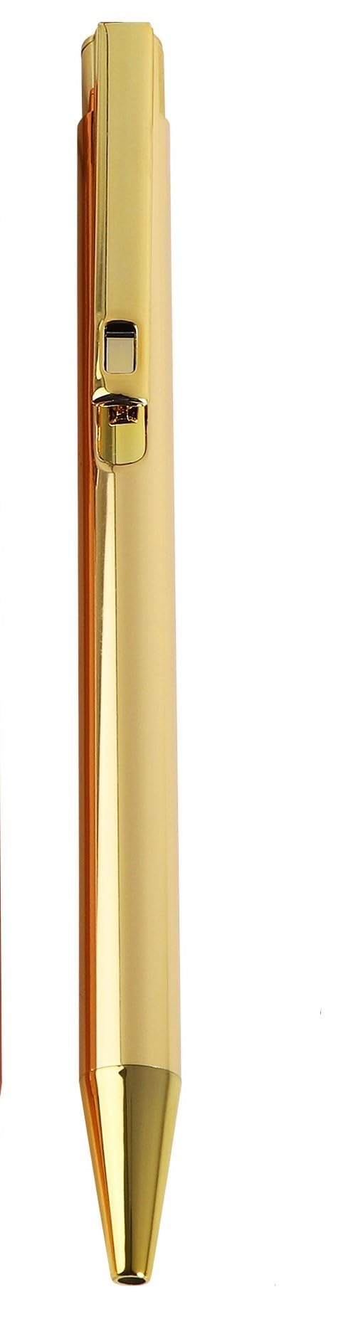 worison Elegant Slim Metallic Retractable Ballpoint Pens Smooth, Sturdy Ideal for Gifting (Golden, Pack of 1) - Image 1