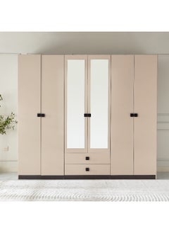 Luxembourg 6-Door Wardrobe with 2 Drawers and 2 Mirrors 243 x 216 x 59.6 cm - pzsku/Z64223BC573FF50E330B7Z/45/_/1709817894/c9a57b77-018c-4200-913b-deb3fccda63a