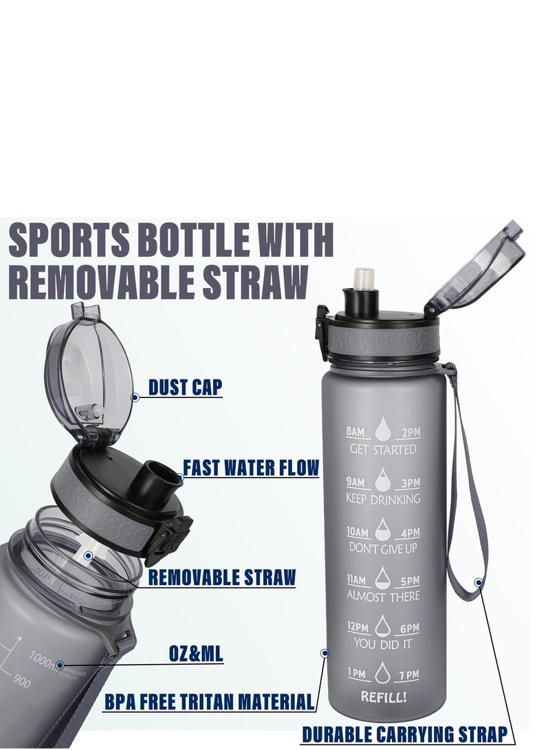 GIFUBOWA 1L Sports Water Bottle - Fast Flow Quick Sip Lid - BPA & BPS Free - Image 2