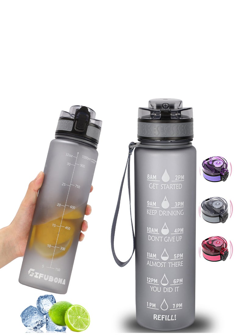 GIFUBOWA - 1L Sports Water Bottle - Fast Flow Quick Sip Lid - BPA & BPS Free - Image 1