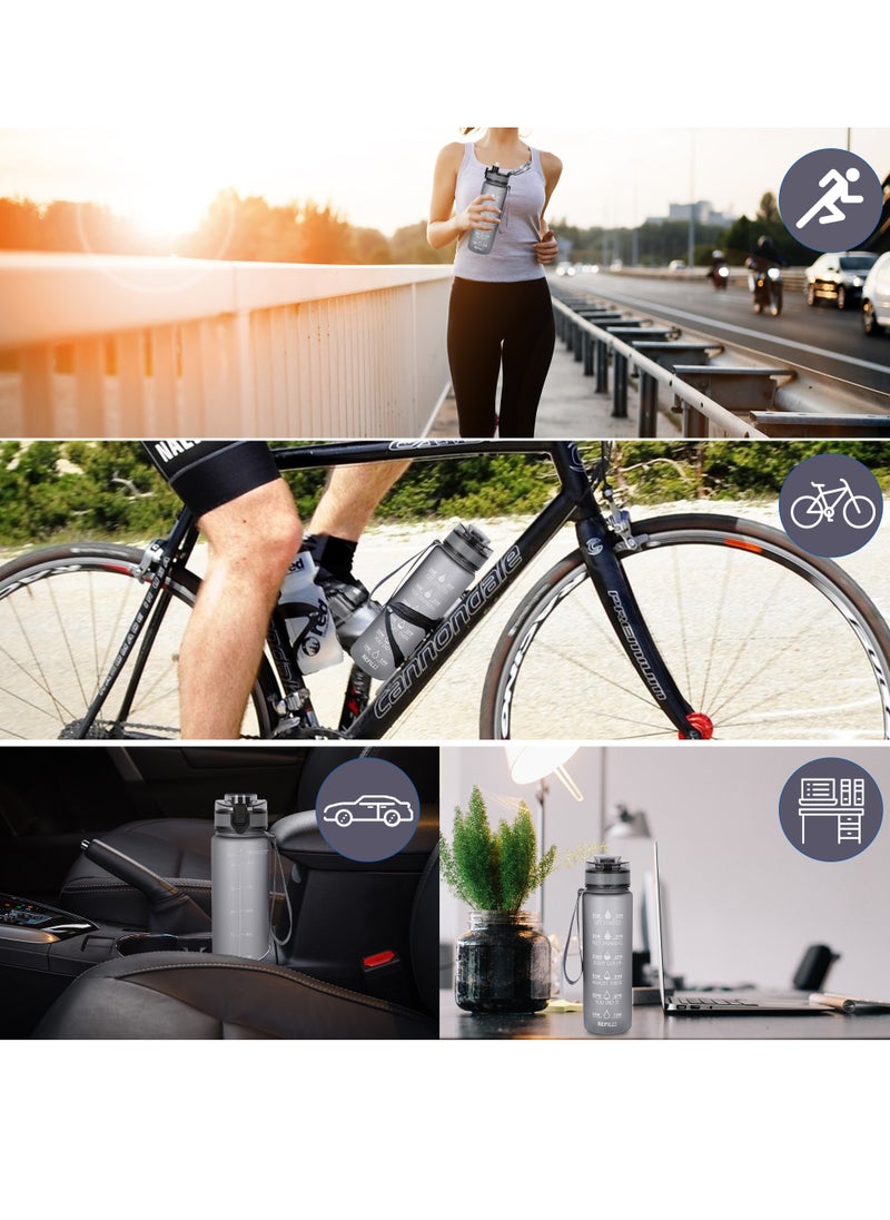 GIFUBOWA - 1L Sports Water Bottle - Fast Flow Quick Sip Lid - BPA & BPS Free - Image 1
