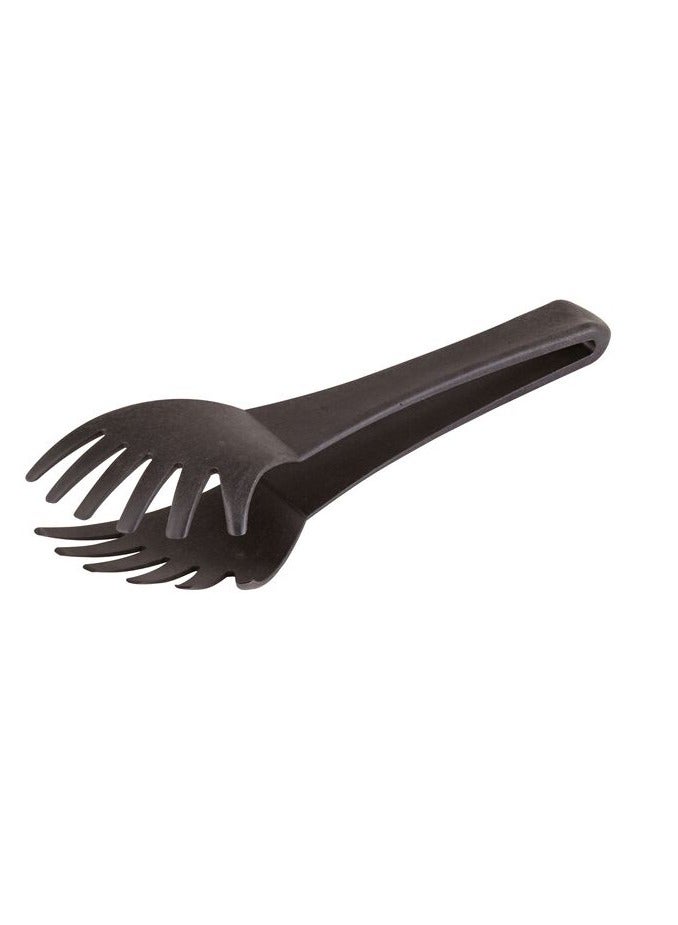 ملقط سباغيتي أسود 24 سم، PA+ مقاوم للحرارة حتى 220°C، خفيف الوزن، آمن للأواني غير اللاصقة، آمن في غسالة الصحون.