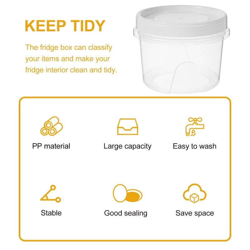 2 Pcs 500ml Plastic Food Storage Containers with Airtight Lid for Fridge Pantry Fruit Snack - Image 4