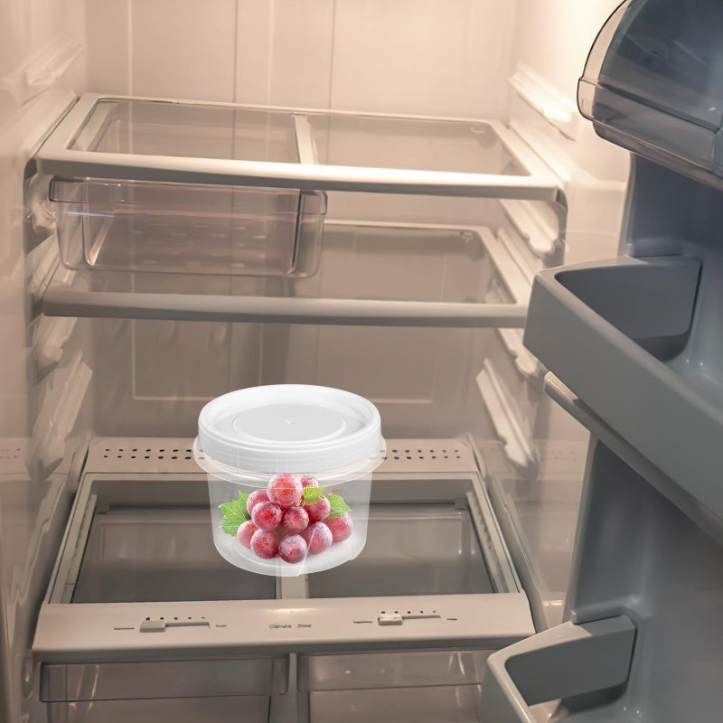 2 Pcs 500ml Plastic Food Storage Containers with Airtight Lid for Fridge Pantry Fruit Snack - Image 5