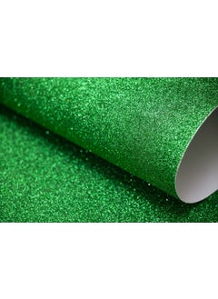 Lino Glitter Cardboard 250 Gr. Set of 5 Green (50X70 Cm.) - Non-Silver  - Image 1