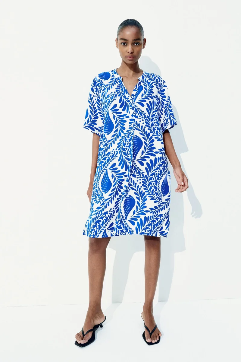 اتش اند ام Viscose tunic dress