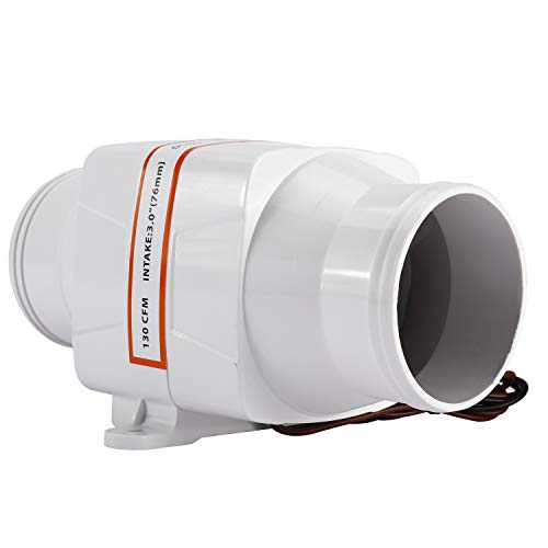 Yaegoo Marine Boat 3" in-Line Bilge Air Blower DC 12V 130 CFM - Image 4