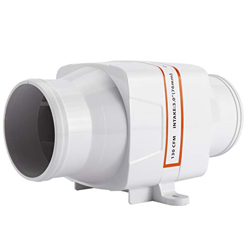 Yaegoo Marine Boat 3" in-Line Bilge Air Blower DC 12V 130 CFM - Image 2