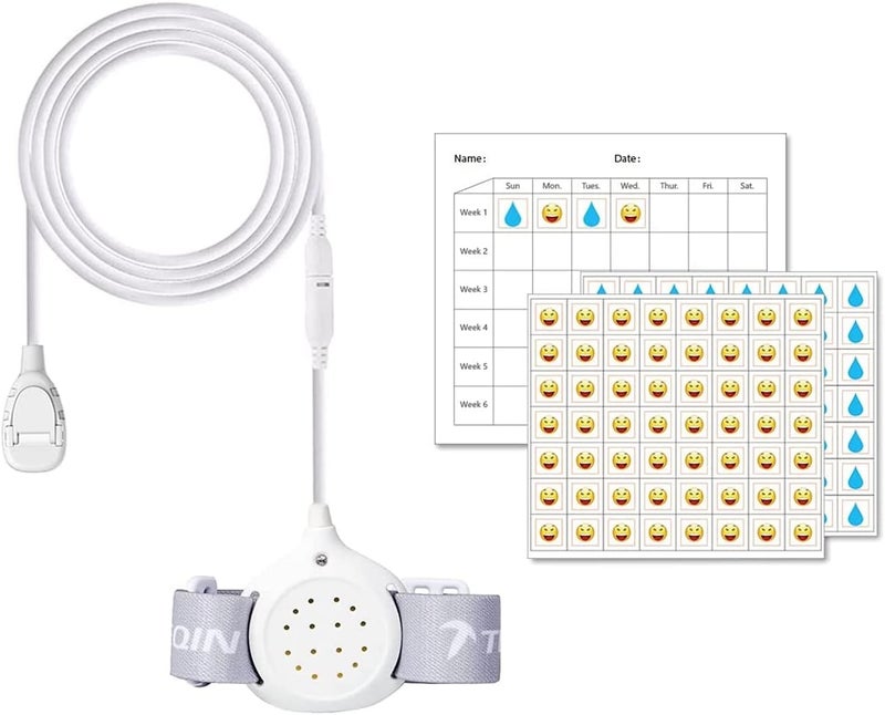 TEQIN Bedwetting Alarm for Kids, Sounds and Vibration, Potty Training Alarm, Pee Alarm for Boys and Girls, Bed-wetting Sensor for Children