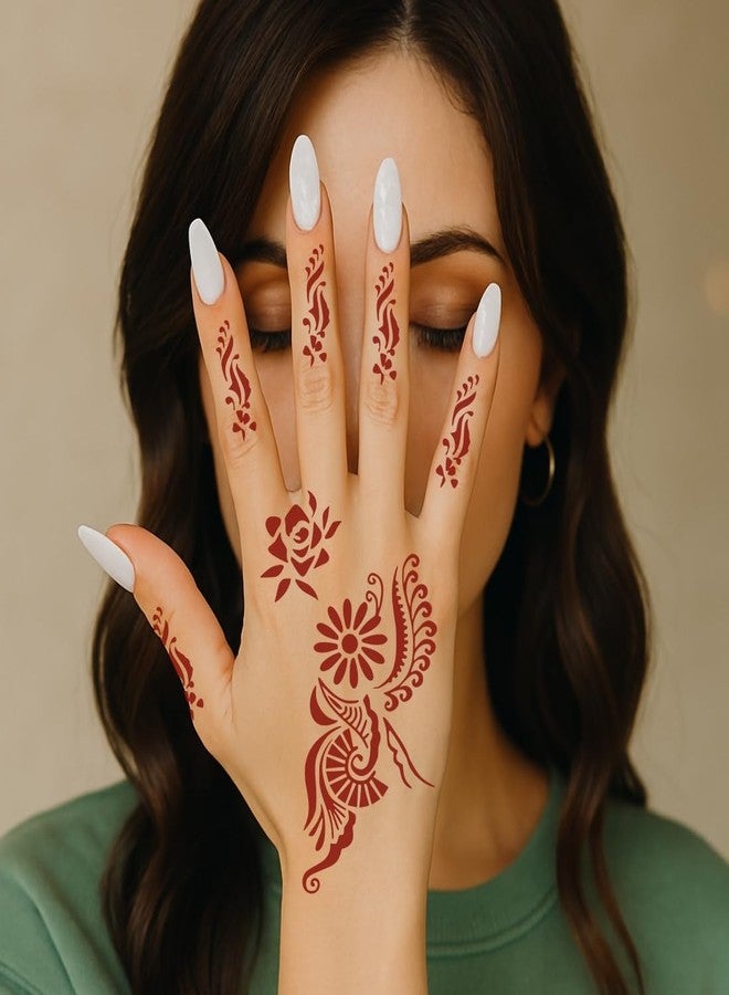 Vanvati Combo Mehndi Stencil Sticker Ideal for Mehndi Lovers Celebrating Traditional Parties and Family Events - Image 4