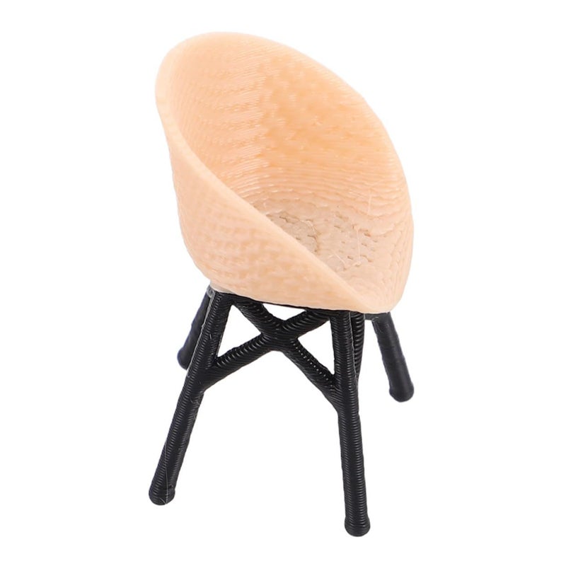 Lioobo 20 Scale Rattan Balcony Chair Dollhouse Miniature Furniture - Image 2
