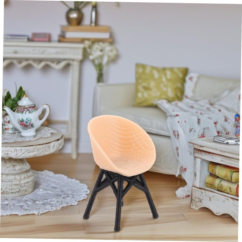 Lioobo 20 Scale Rattan Balcony Chair Dollhouse Miniature Furniture - Image 5