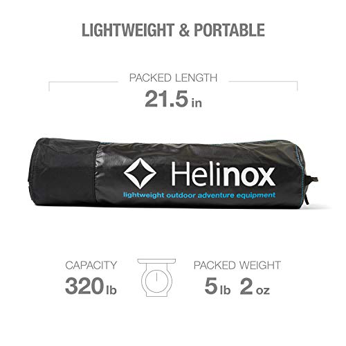 Helinox Cot One Lightweight, Compact, Collapsible, Portable Camping Cot, Regular, Black - Image 2