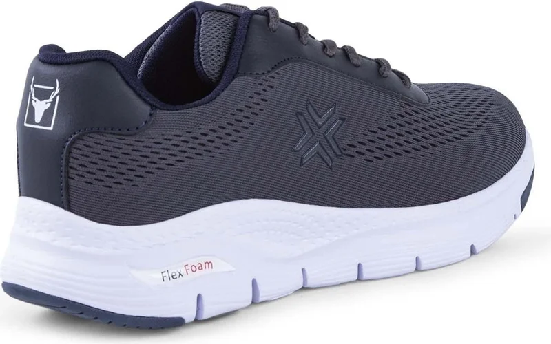 Buckhead 4321 Timar Big Size Gray Navy Blue Men's Comfort Sneaker Sports Shoes V1