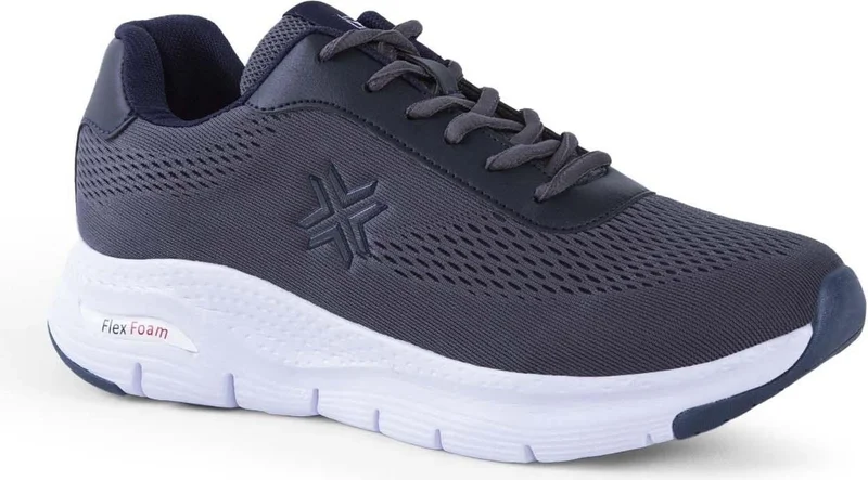 Buckhead 4321 Timar Big Size Gray Navy Blue Men's Comfort Sneaker Sports Shoes V1