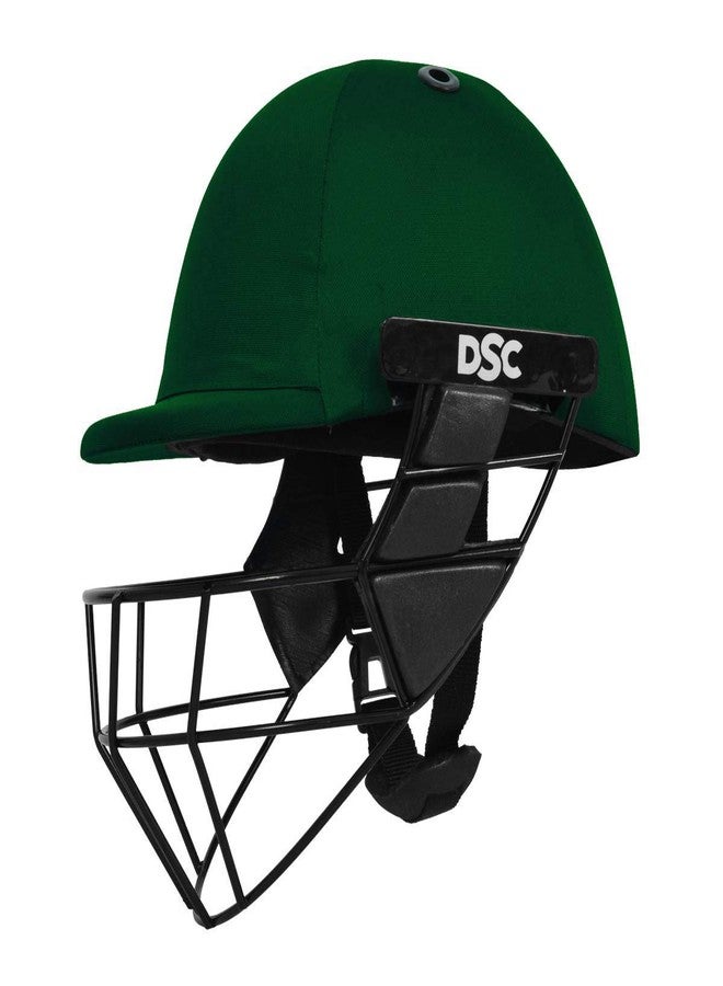DSC Avenger PRO Premium Cricket Helmet for Men & Boys (Fixed Spring Steel Grill | Back Support Strap | Neck Guard |Lightweight| Size: Medium (Green) - Image 1