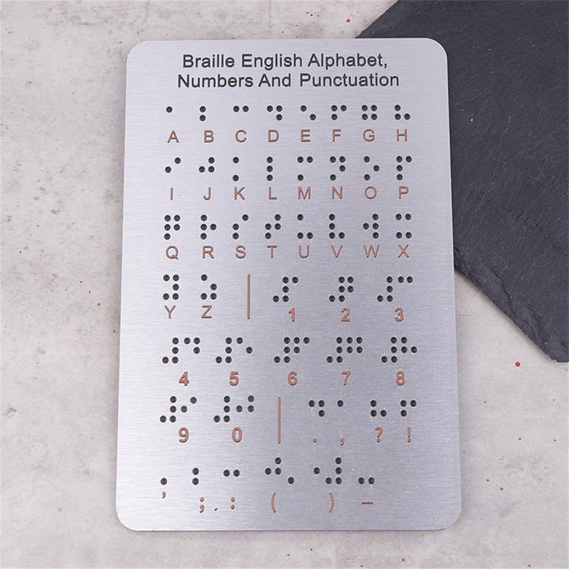 Braille letter-numbered teaching board with bumps 12x18.4 cm, Braille teaching aids, Braille board with bumps - Image 4