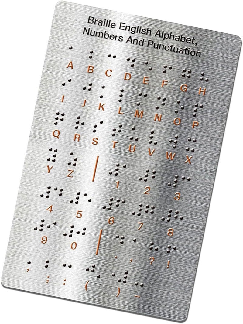 Braille letter-numbered teaching board with bumps 12x18.4 cm, Braille teaching aids, Braille board with bumps - Image 1