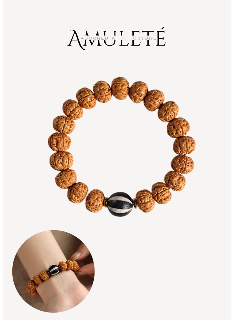 نجمة ولاء اسوارة الزوجين رودراكشا – اساور بودي طبيعية للرجال والنساء، طاقة حماية وتوازن روحي ورمز الحب، هدية مثالية للأزواج - Image 1