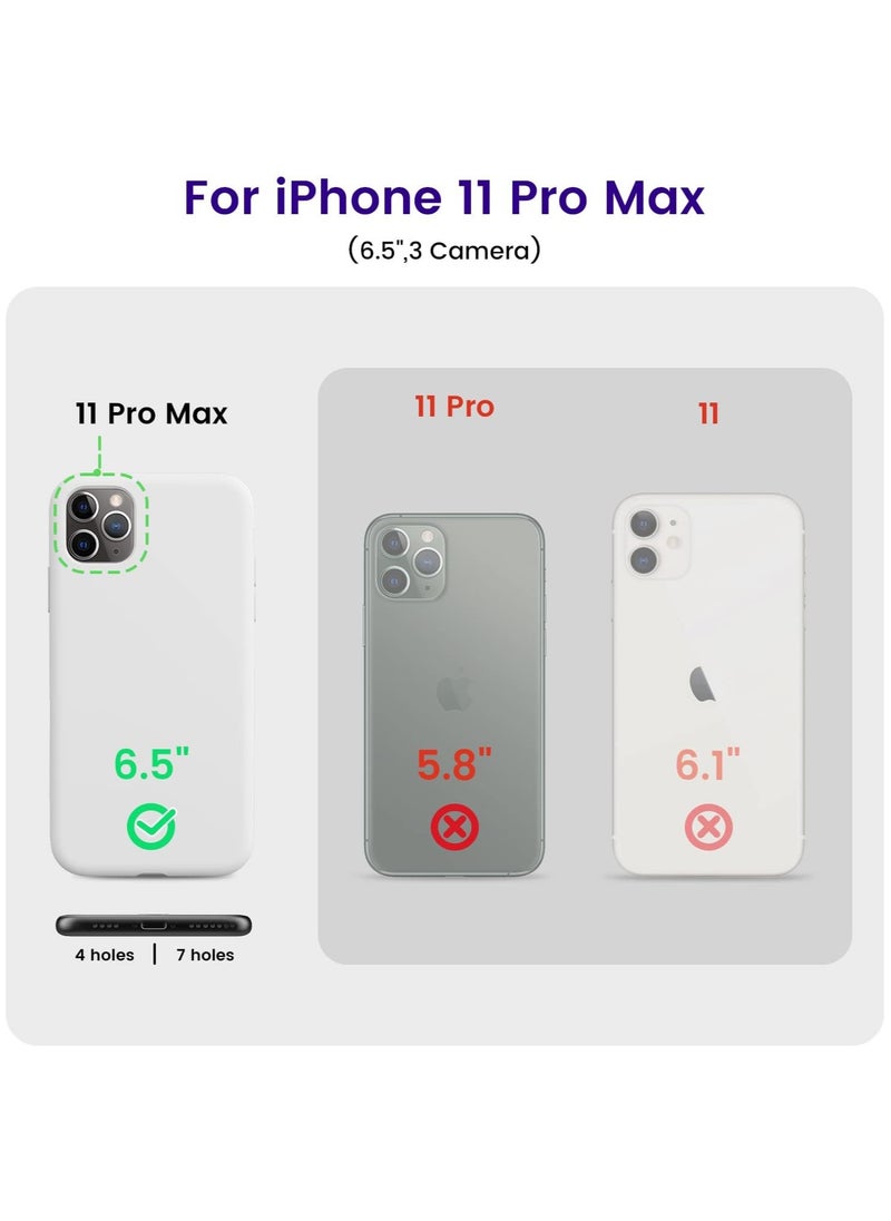 Denx Magnetic Case for iPhone 11 Pro Max Case, Compatible with MagSafe, Plating Luxury Cover, Clear Soft TPU Shockproof Protective Phone Case, (Deep Purple)  - Image 2