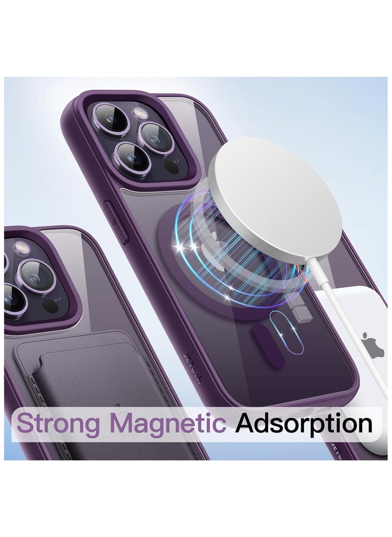 Denx Magnetic Case for iPhone 11 Pro Max Case, Compatible with MagSafe, Plating Luxury Cover, Clear Soft TPU Shockproof Protective Phone Case, (Deep Purple)  - Image 3