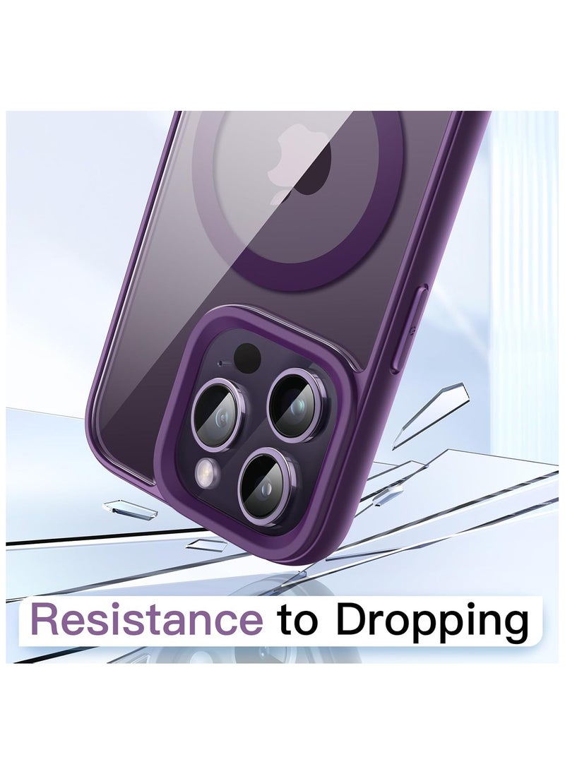 Denx Magnetic Case for iPhone 11 Pro Max Case, Compatible with MagSafe, Plating Luxury Cover, Clear Soft TPU Shockproof Protective Phone Case, (Deep Purple)  - Image 4