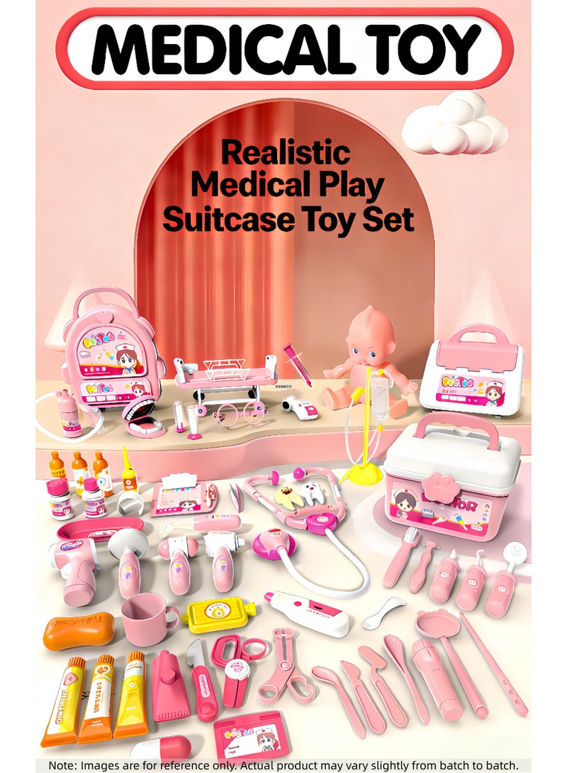 loven Children's Toys - Role-Playing Doctor Set, including suitcase, stethoscope, dentures, etc. - A doctor play set suitable for children aged 3-8, a role-playing gift. - Image 2