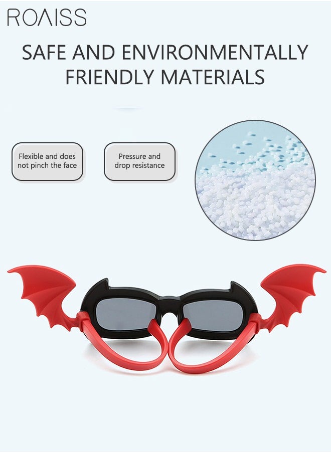 roaiss - Colorful Polarized Kids Sunglasses - UV Protection, Cartoon Bat Shape - 2 Pack, Suitable for Boys, Girls, and Children Age 3-12 - Image 1