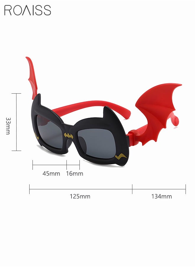 roaiss - Colorful Polarized Kids Sunglasses - UV Protection, Cartoon Bat Shape - 2 Pack, Suitable for Boys, Girls, and Children Age 3-12 - Image 1
