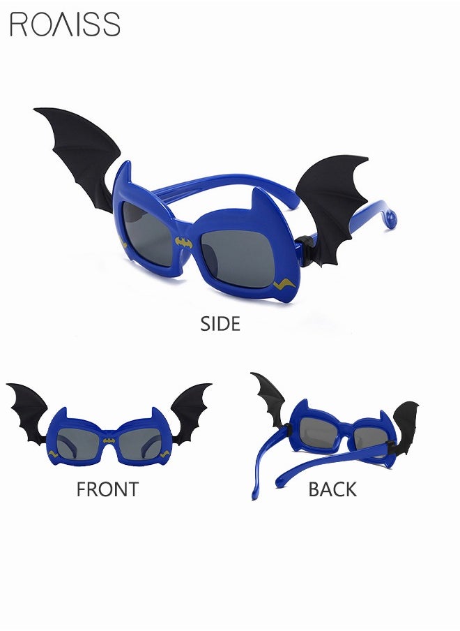 roaiss - Colorful Polarized Kids Sunglasses - UV Protection, Cartoon Bat Shape - 2 Pack, Suitable for Boys, Girls, and Children Age 3-12 - Image 1