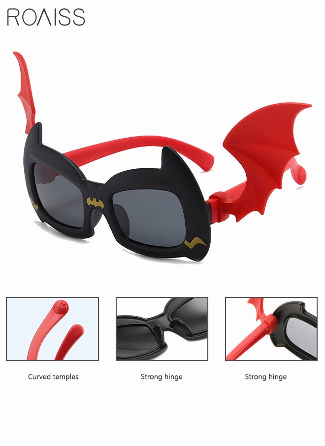 roaiss - Colorful Polarized Kids Sunglasses - UV Protection, Cartoon Bat Shape - 2 Pack, Suitable for Boys, Girls, and Children Age 3-12 - Image 1