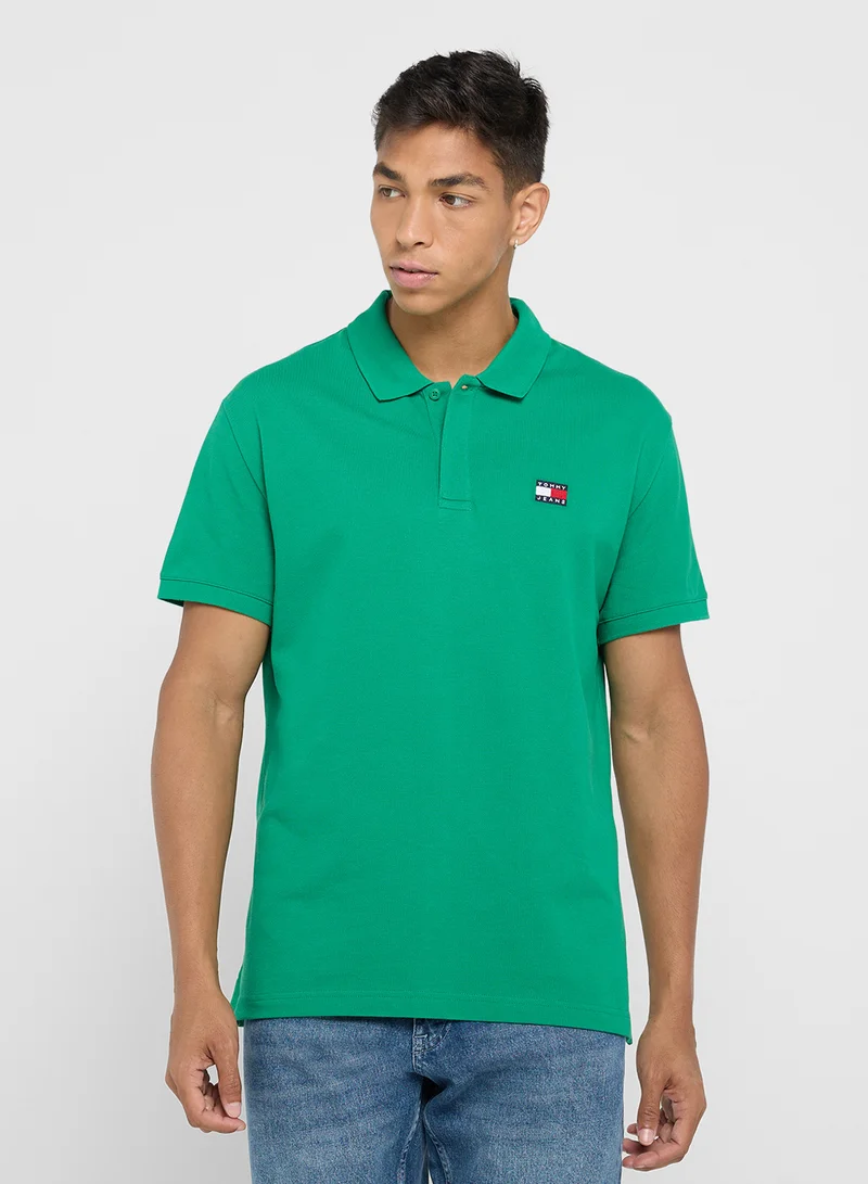 تومي جينز Logo Badge Regular Fit Polo