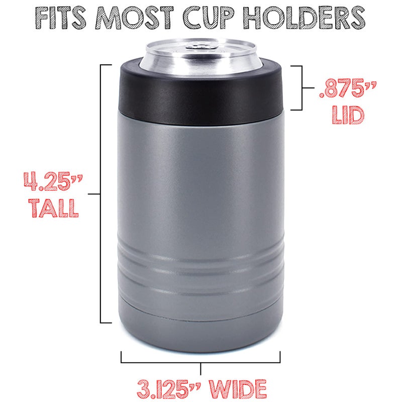 Clear Water Home Goo 4-in-1 Stainless Steel 12 oz Double Wall Vacuum Insulated Can or Bottle Cooler Keeps Beverage Cold for Hours - Also Fits 16 oz Cans - Powder Coated Dark Gray - Clear Water Home Goods - Image 5