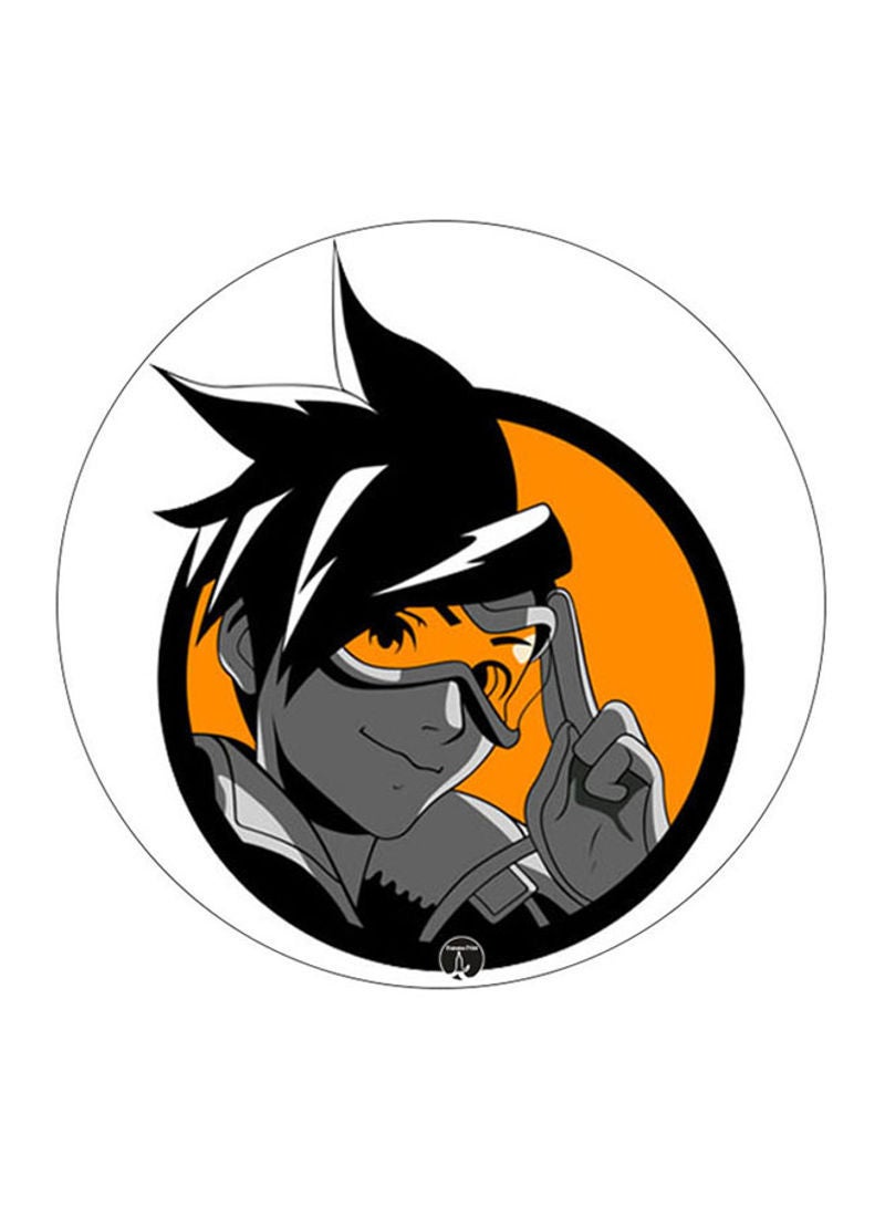 RKN Video Game Overwatch Printed Mouse Pad  Black/Orange