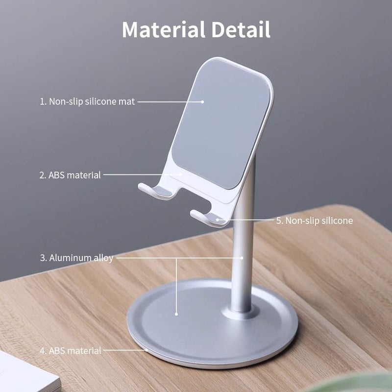 ShowTop Mobile Phone Stand Holder, Multi-Angle Adjustable Smart Phone Desk Stand Dock,Compatible with All Android Smartphone, Black - Image 2