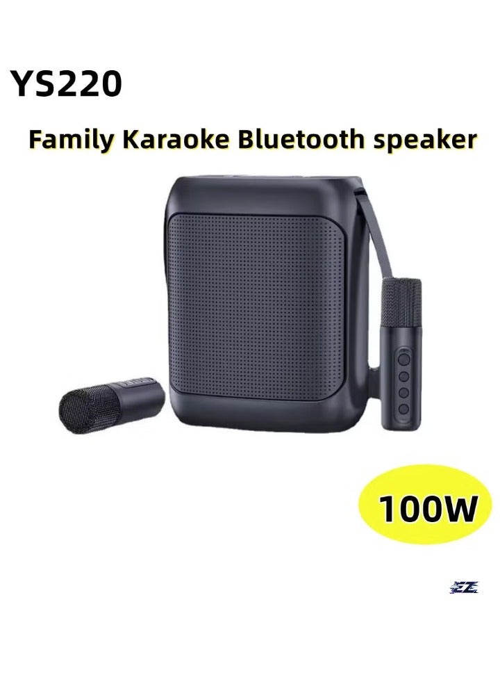 ELTRAZONE Outdoor Karaoke Speaker – Big Strap Speaker with Dual UHF Wireless Microphones, Portable & Powerful Sound, Ideal for Karaoke, Parties, Events, and Outdoor Fun – Black - Image 2