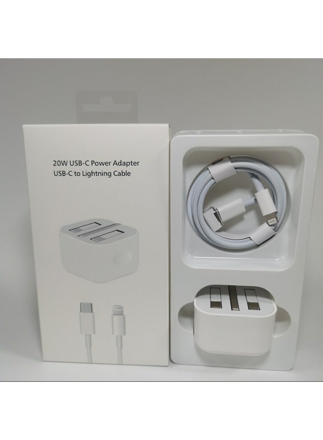 iPhone 20W fast charger |USB C wall fast charger adapter with 1m USB C to Lightning cable - Image 4