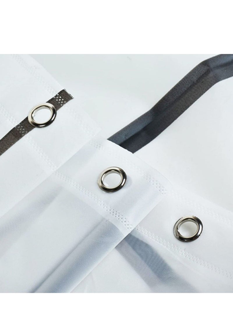 يوريفو ستارة دش شفافة ، تصميم مربع مطبوع ، صديقة للبيئة مقاومة للماء ، شديدة التحمل مع شبكة مضادة للعفن للحمام وحوض الاستحمام ، 180 × 200 سم - Image 3