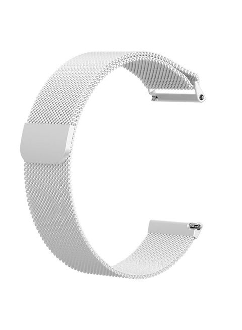 Replacement Strap For Fitbit Versa Milanese Watch Band, Size:L Silver