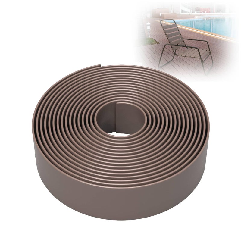 KOMORAX KOMORAX 2 Inch Wide 50ft Long Vinyl Strap  Replacement Straps for Patio Chairs  Vinyl Strapping for Patio Furniture Repair  Durable Seat Repair Kit for Lawn Chairs Outdoor Furniture Adobe
